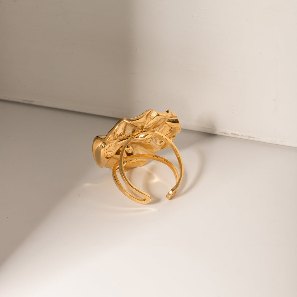 18K Gold - Plated Irregular Open Ring - Dressy Clothing - Gold