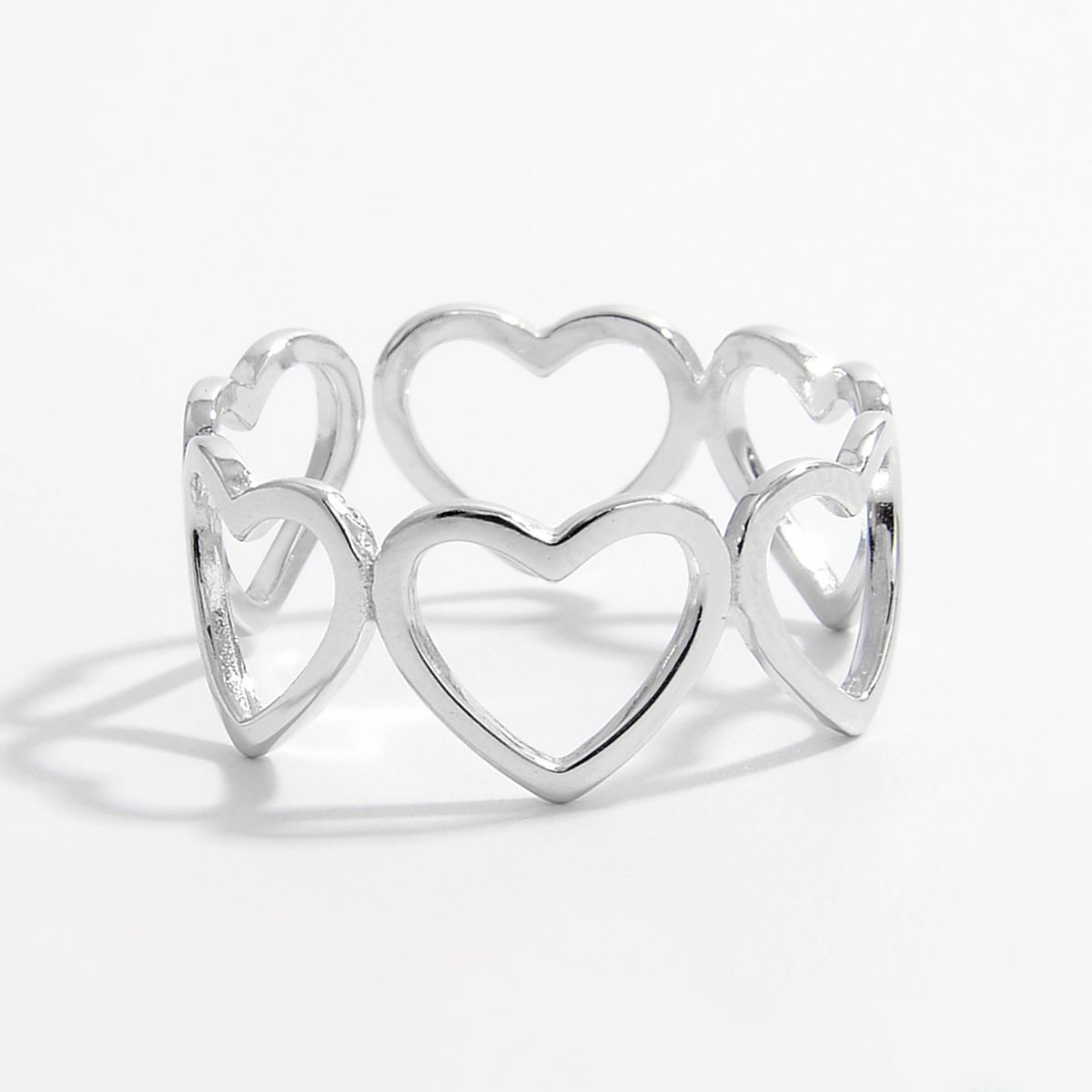 925 Sterling Silver Heart Ring - Dressy Clothing - Silver