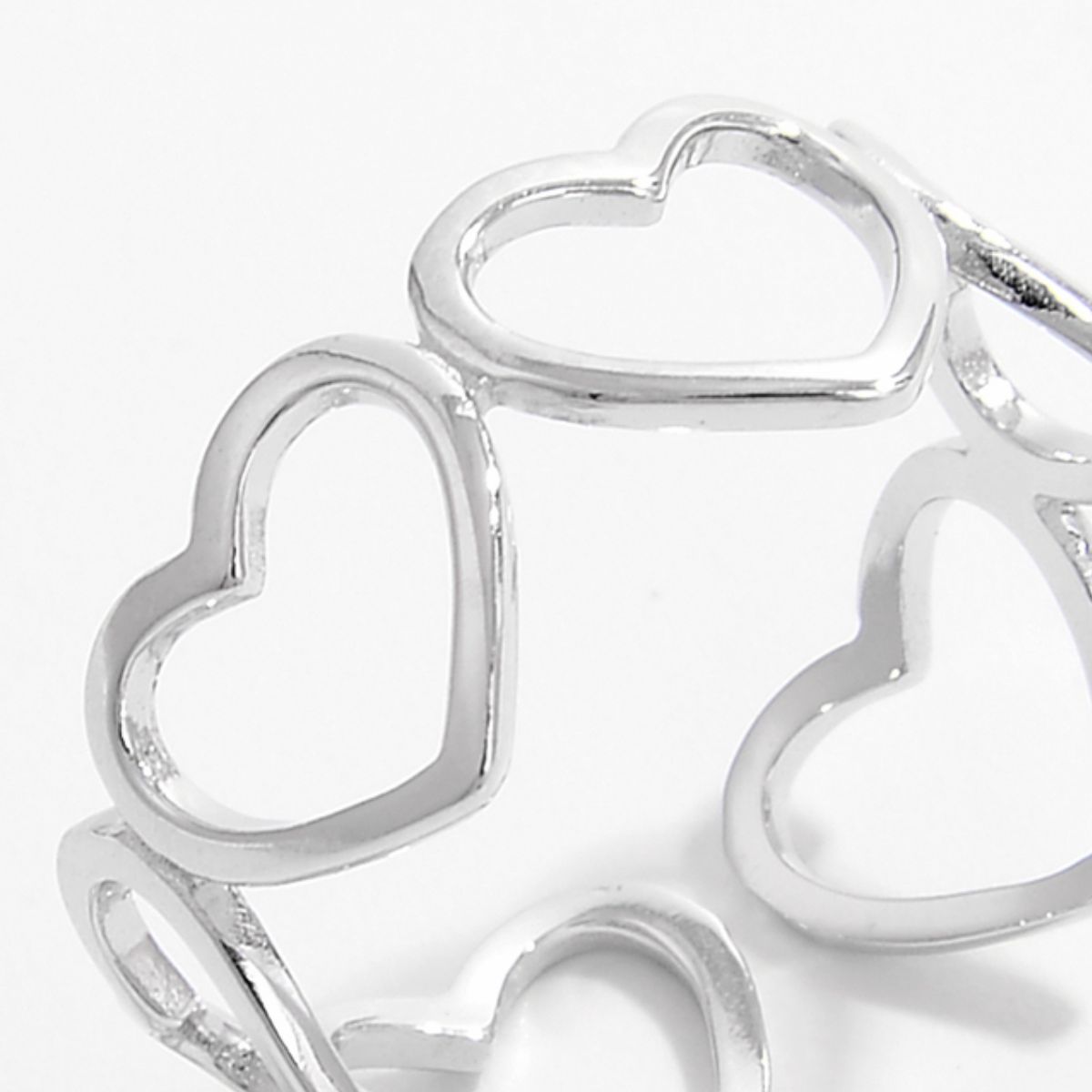 925 Sterling Silver Heart Ring - Dressy Clothing - Silver