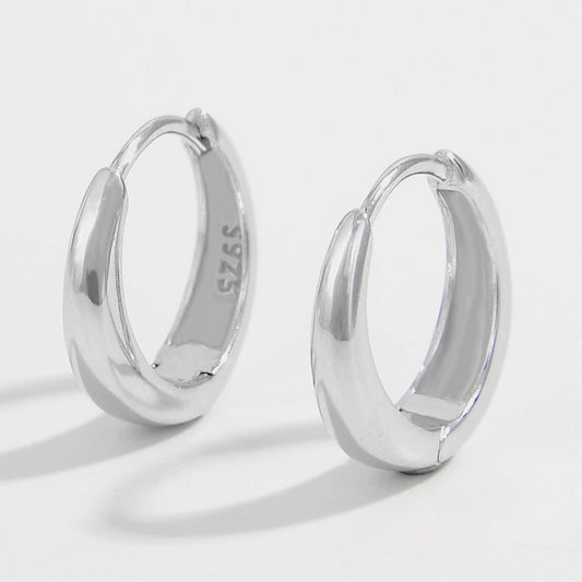 925 Sterling Silver Huggie Earrings - Dressy Clothing - Earrings - Silver