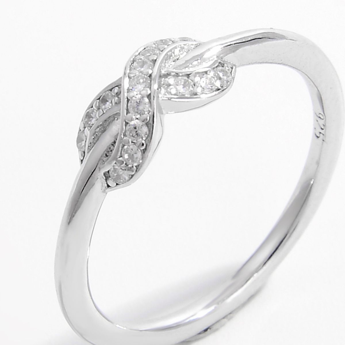 925 Sterling Silver Zircon Geometric Ring - Dressy Clothing - Silver