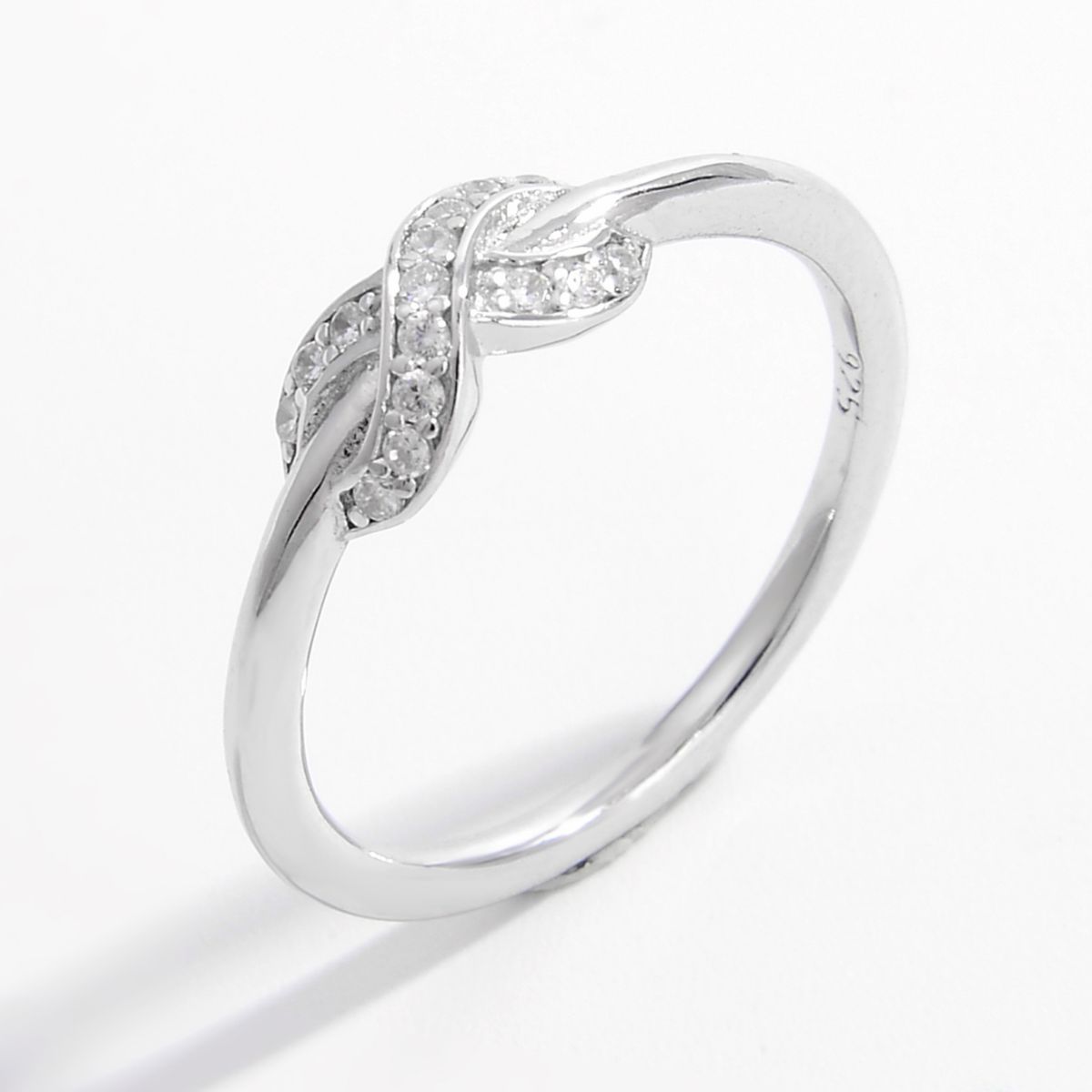 925 Sterling Silver Zircon Geometric Ring - Dressy Clothing - Silver