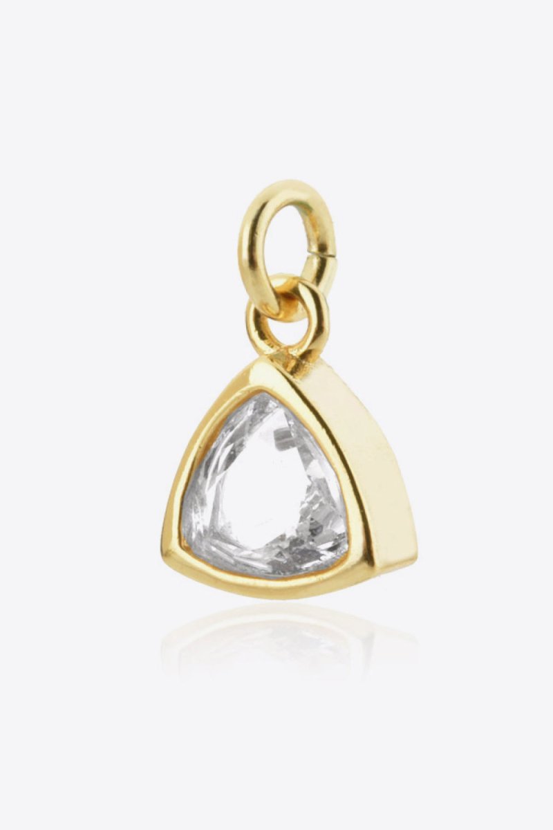 April White Diamond Birthstone Pendant - Dressy Clothing - Pendants - 