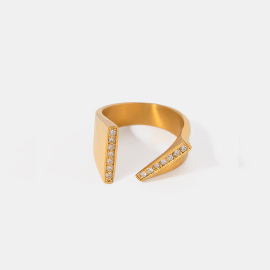 Asymmetrical Open Ring - Dressy Clothing - Rings - Gold