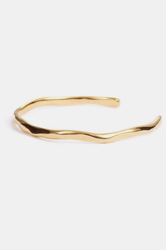 Dream Girl Hammered Cuff Bracelet - Dressy Clothing - Bracelets - Gold