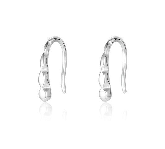 Geometric Water Drop Earrings - Sterling Silver - Dressy Clothing - Earrings - 