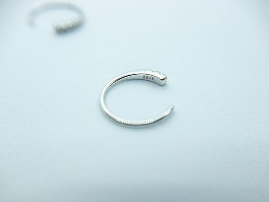 Hoop Earrings 925 Sterling Silver - Dressy Clothing - Earrings - 