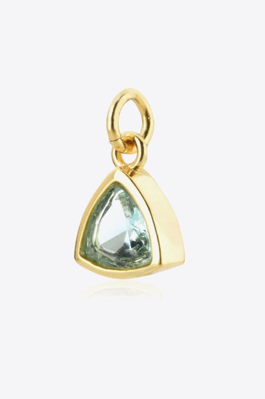 March Aqua Aquamarine Birthstone Pendant - Dressy Clothing - Pendants - 