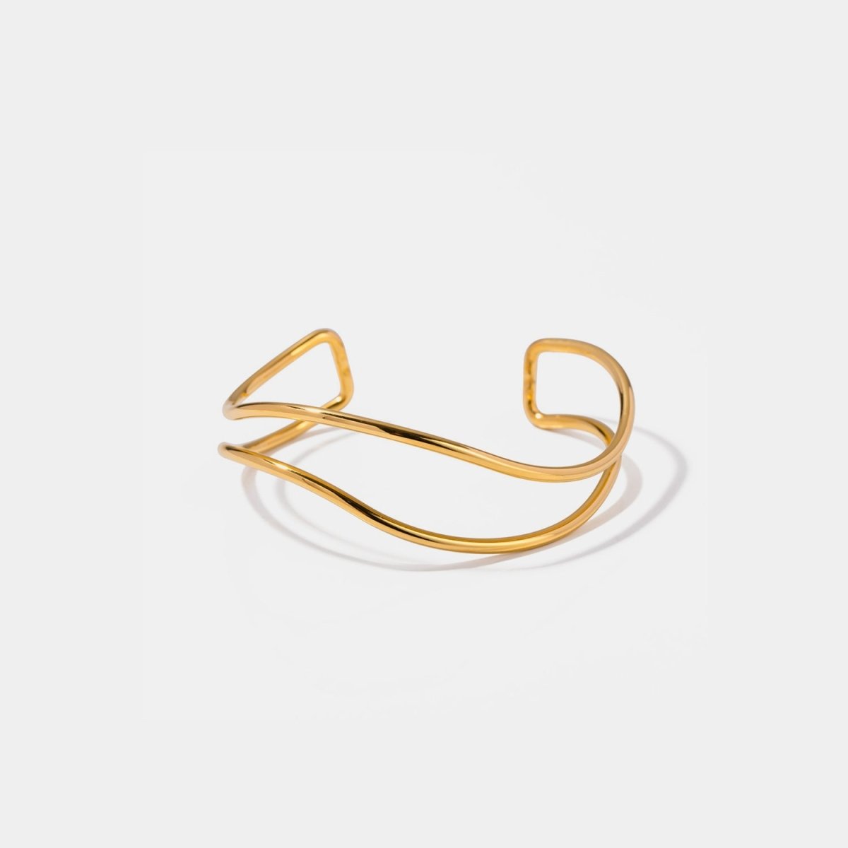 Minimalist Stainless Steel Cuff Bracelet - Dressy Clothing - Bracelets - Gold