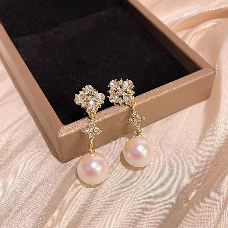 Pink Pearl Drop Earrings - Dressy Clothing - Earrings - 