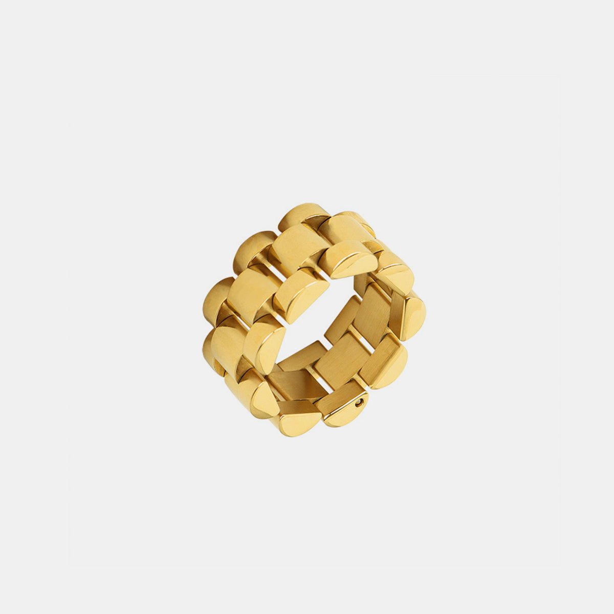 Plated Titanium Steel Ring - Dressy Clothing - Gold