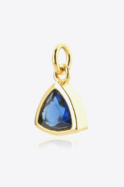 September Blue Sapphire Birthstone Pendant - Dressy Clothing - Pendants - 