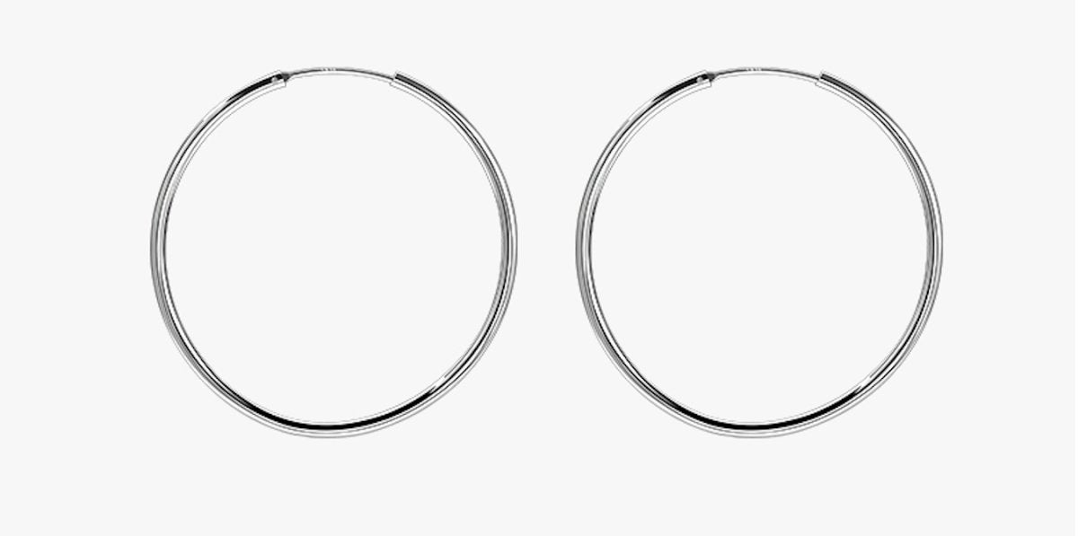 Sterling SIlver Circle Hoop Earrings 3cm - Dressy Clothing - Earrings - 