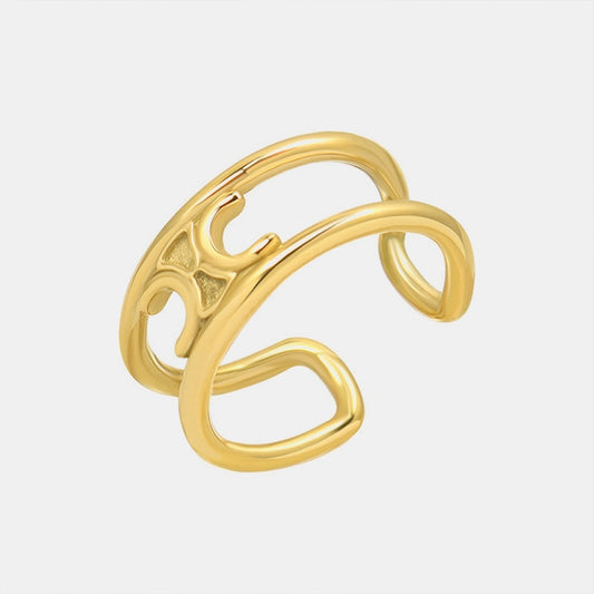 Titanium Steel Double - Layered Ring - Dressy Clothing - Gold