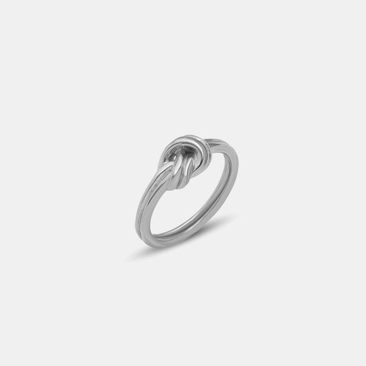 Titanium Steel Knot Ring - Dressy Clothing - Silver