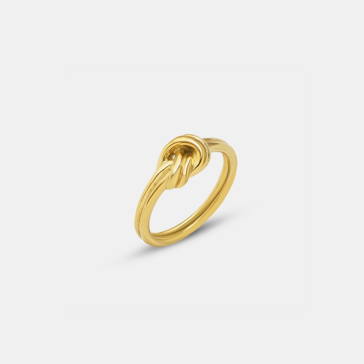 Titanium Steel Knot Ring - Dressy Clothing - Gold